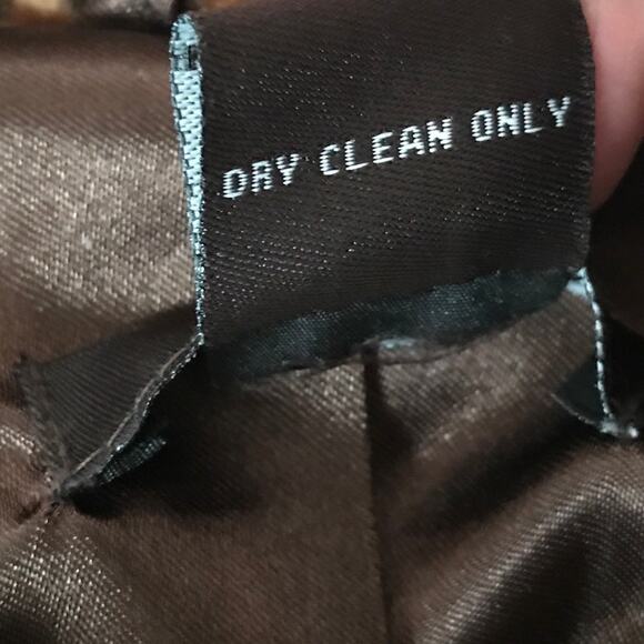 Luii Faux Fur Leopard Animal Print Classic Fall peplum jacket coat Brown Black S - Picture 14 of 15